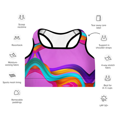 BDifferent Rainbow (Padded Sports Bra)