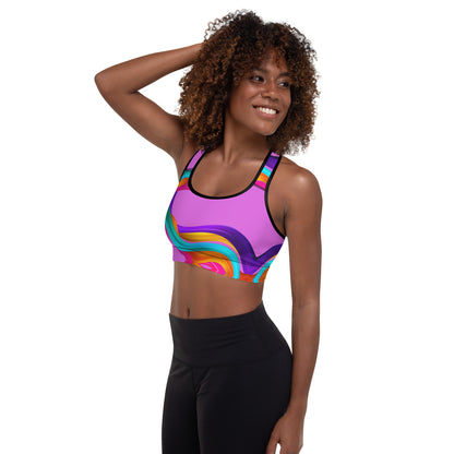 BDifferent Rainbow (Padded Sports Bra)