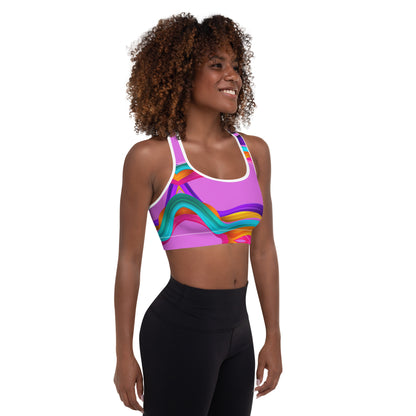 BDifferent Rainbow (Padded Sports Bra)