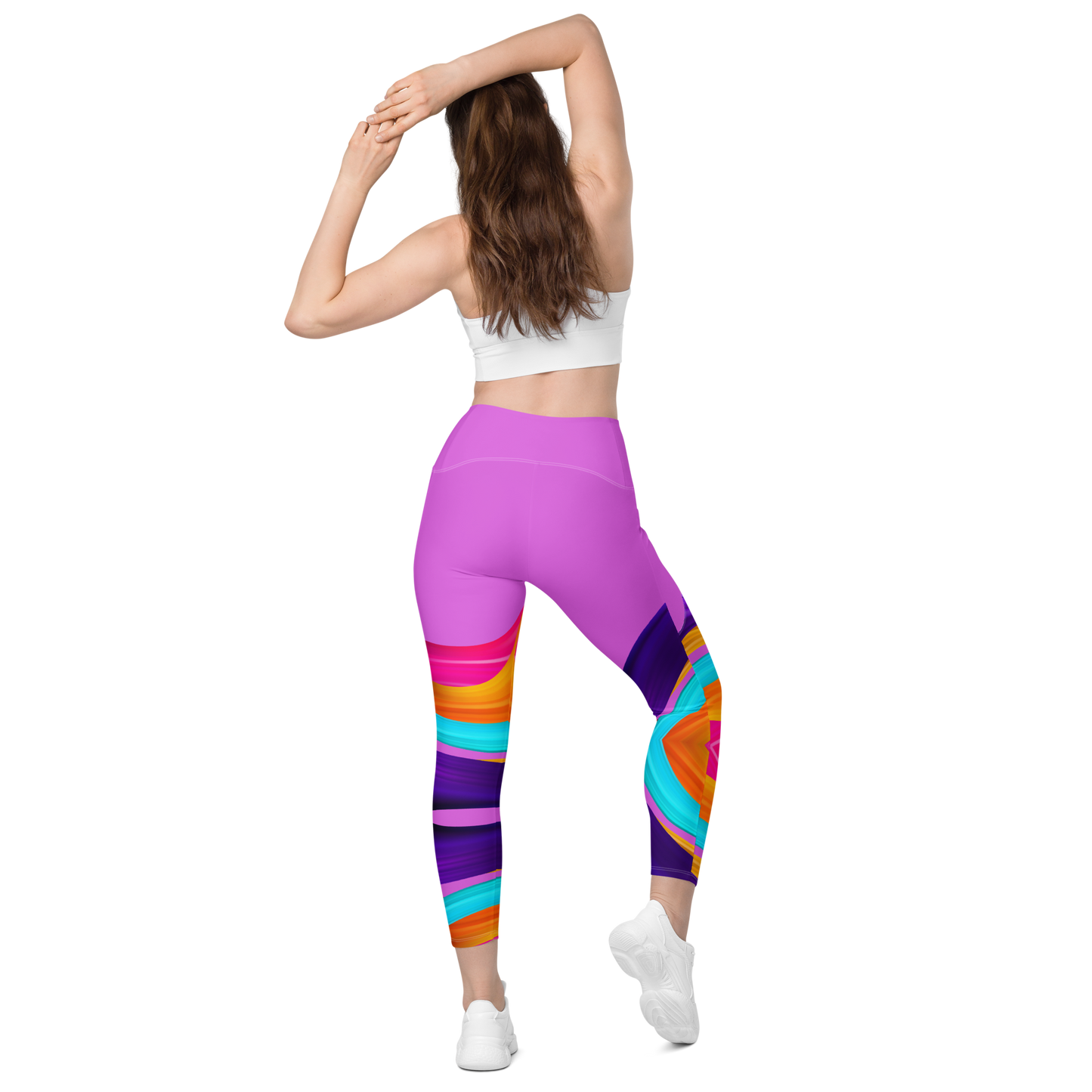 BDifferent Rainbow (Crossover leggings with pockets)