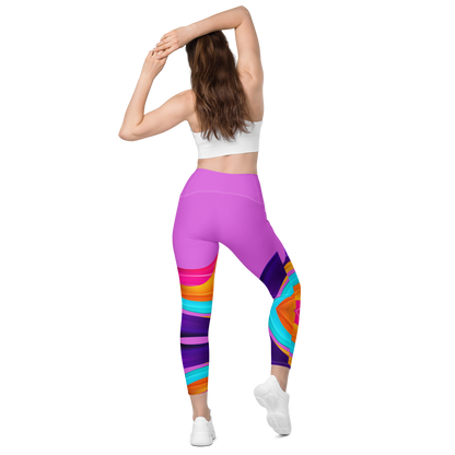 BDifferent Rainbow (Crossover leggings with pockets)