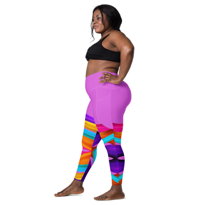BDifferent Rainbow (Crossover leggings with pockets)