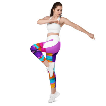 BDifferent Rainbow (Crossover leggings with pockets)