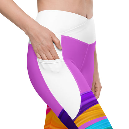 BDifferent Rainbow (Crossover leggings with pockets)