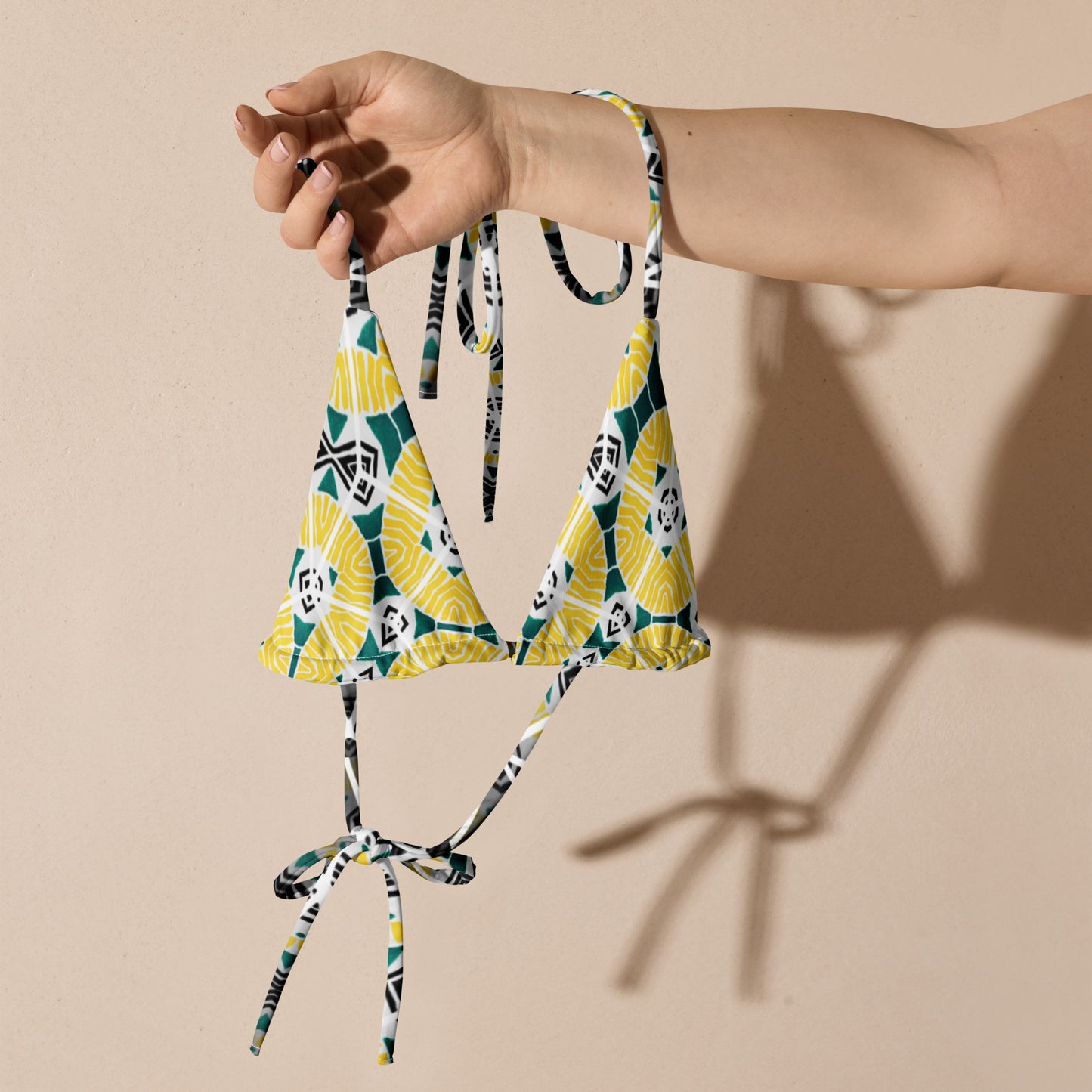 Sunshine (recycled string bikini top)