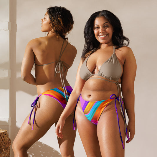 BDifferent Rainbow (recycled string bikini bottom)