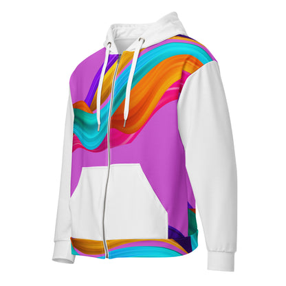 BDifferent Rainbow (Unisex zip hoodie)