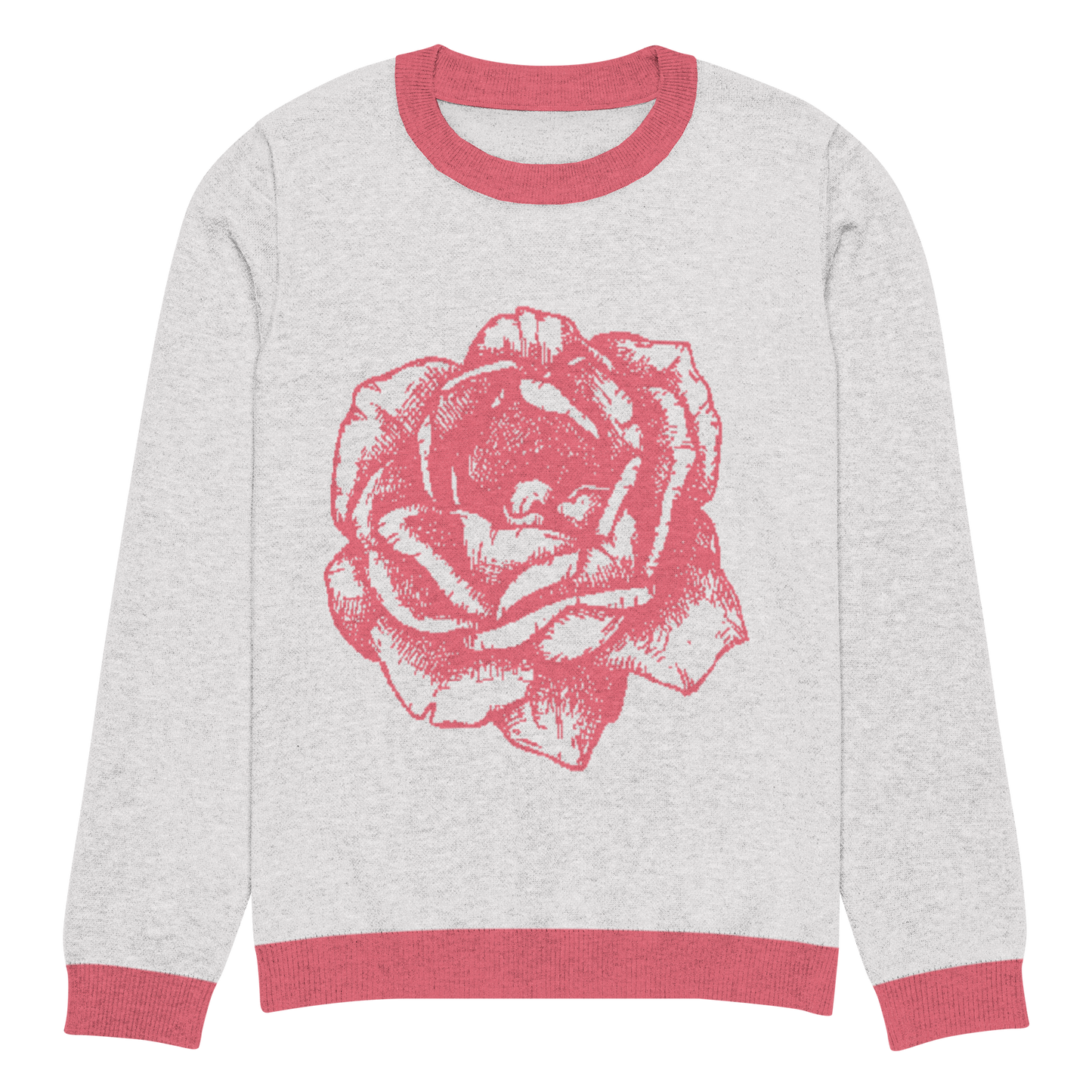 Floral (Knitted crew neck sweater)