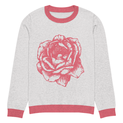 Floral (Knitted crew neck sweater)