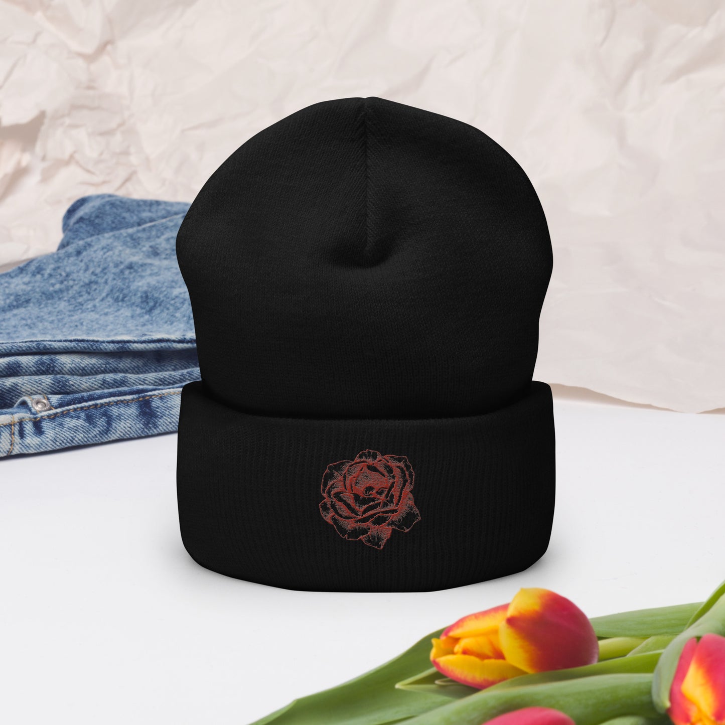 Floral (Cuffed Beanie)