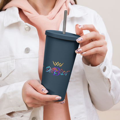 BDifferent Logo (Insulated tumbler with a straw)