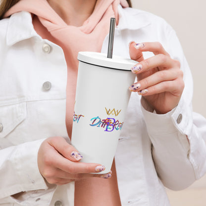 BDifferent Logo (Insulated tumbler with a straw)