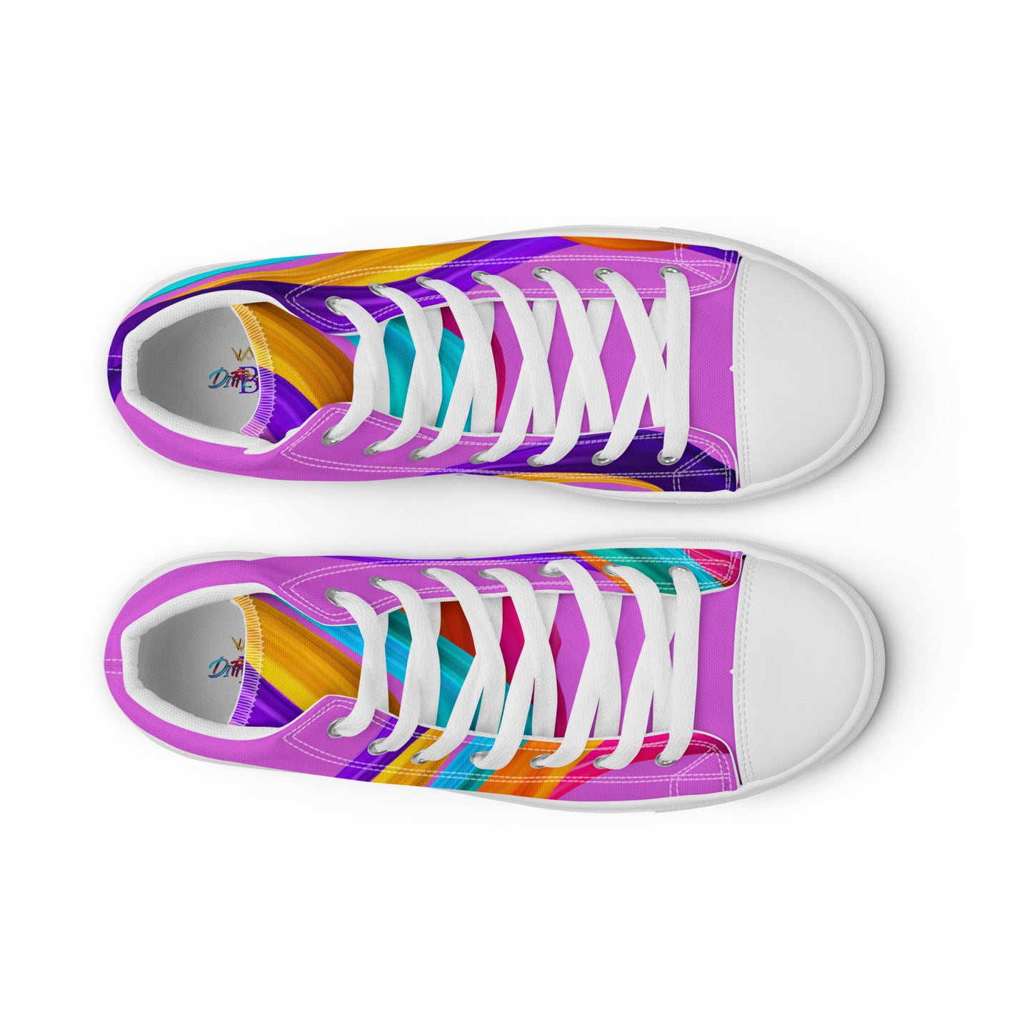 BDifferent Rainbow (Men’s high canvas shoes)