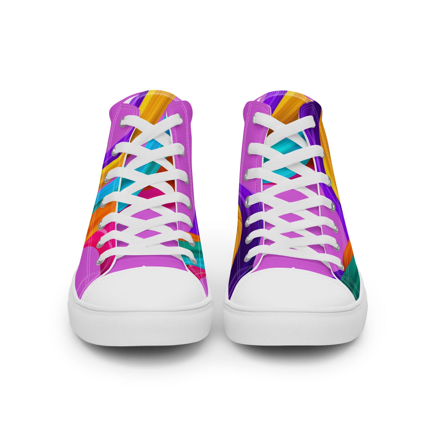 BDifferent Rainbow (Men’s high canvas shoes)