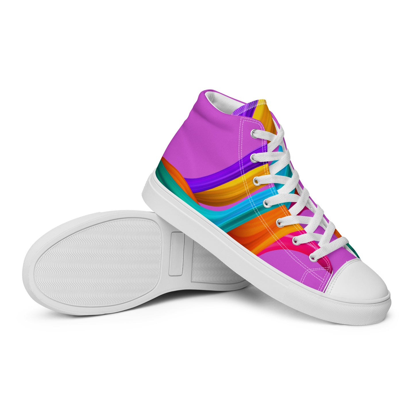 BDifferent Rainbow (Men’s high canvas shoes)