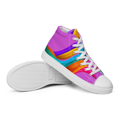 BDifferent Rainbow (Men’s high canvas shoes)