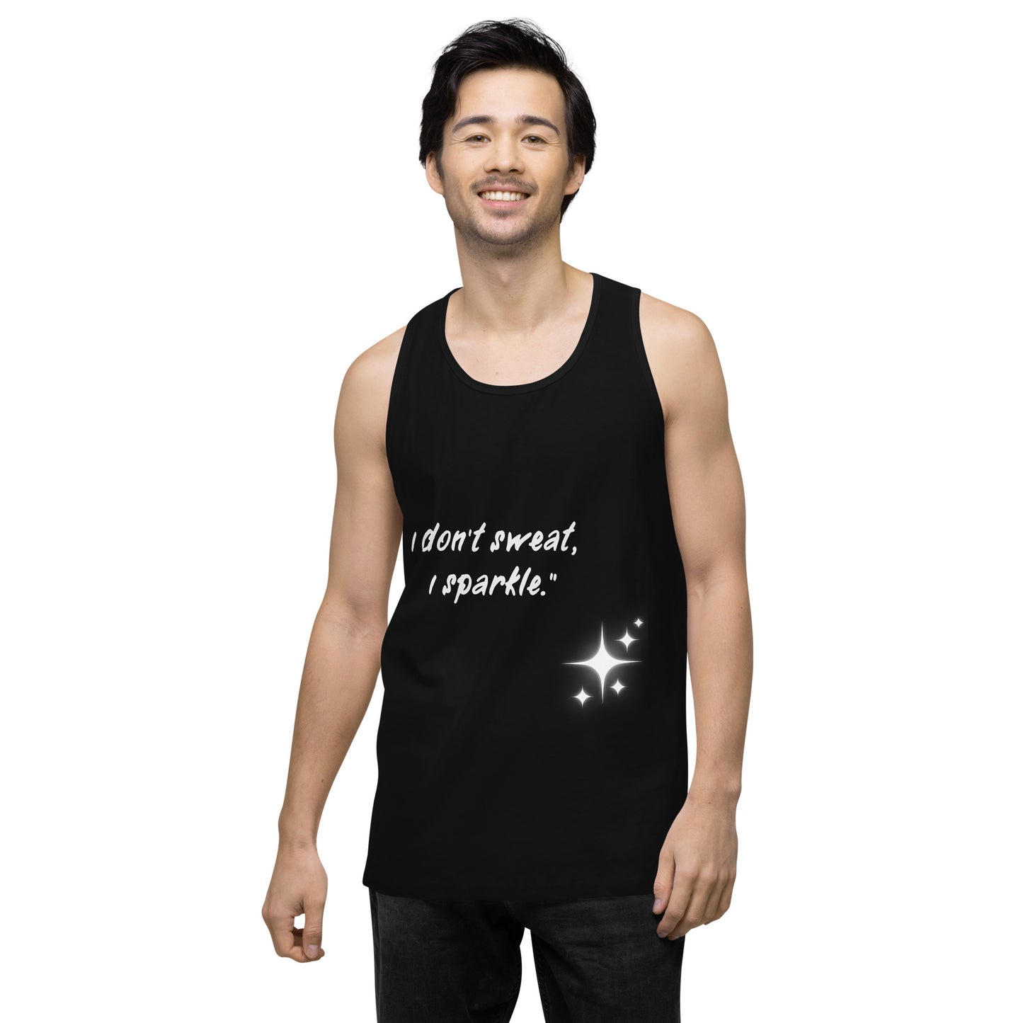 I don't sweat (Men’s premium tank top)