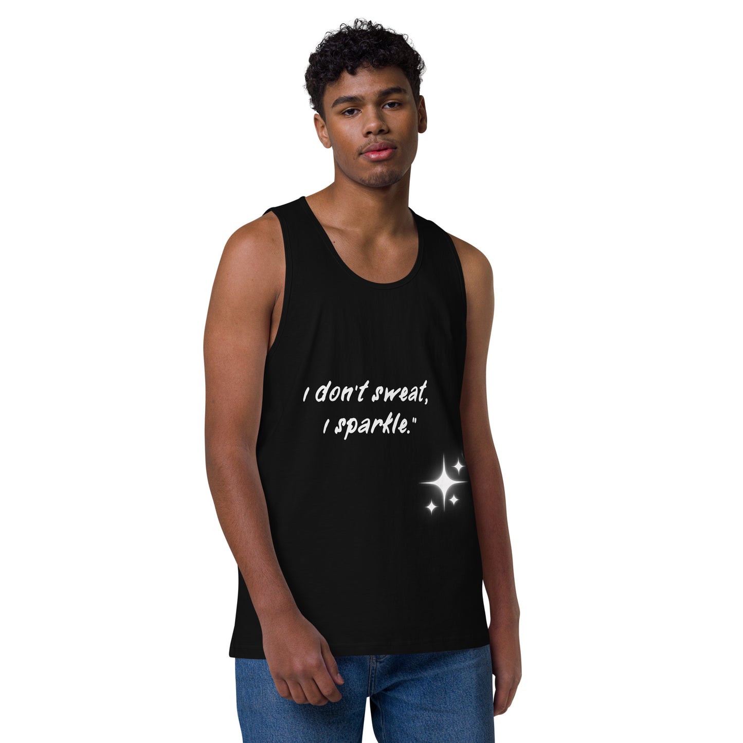 I don't sweat (Men’s premium tank top)