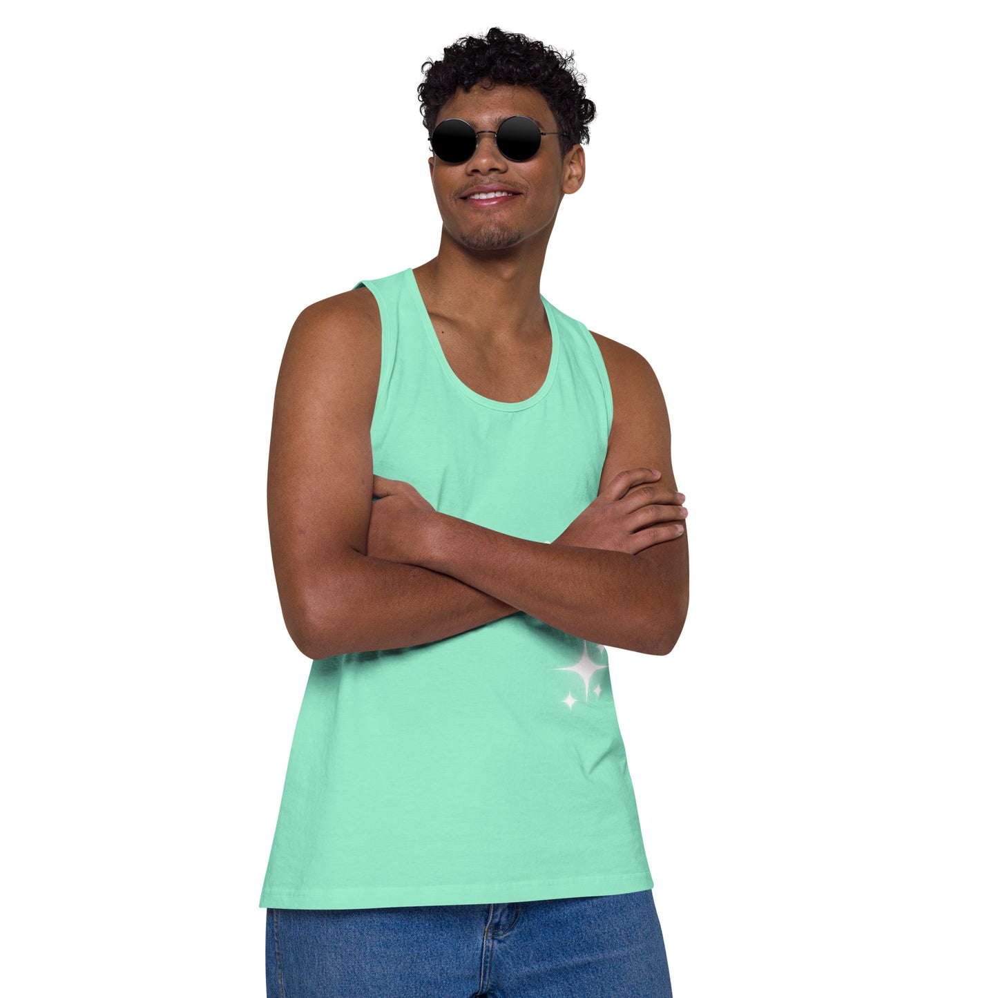 I don't sweat (Men’s premium tank top)