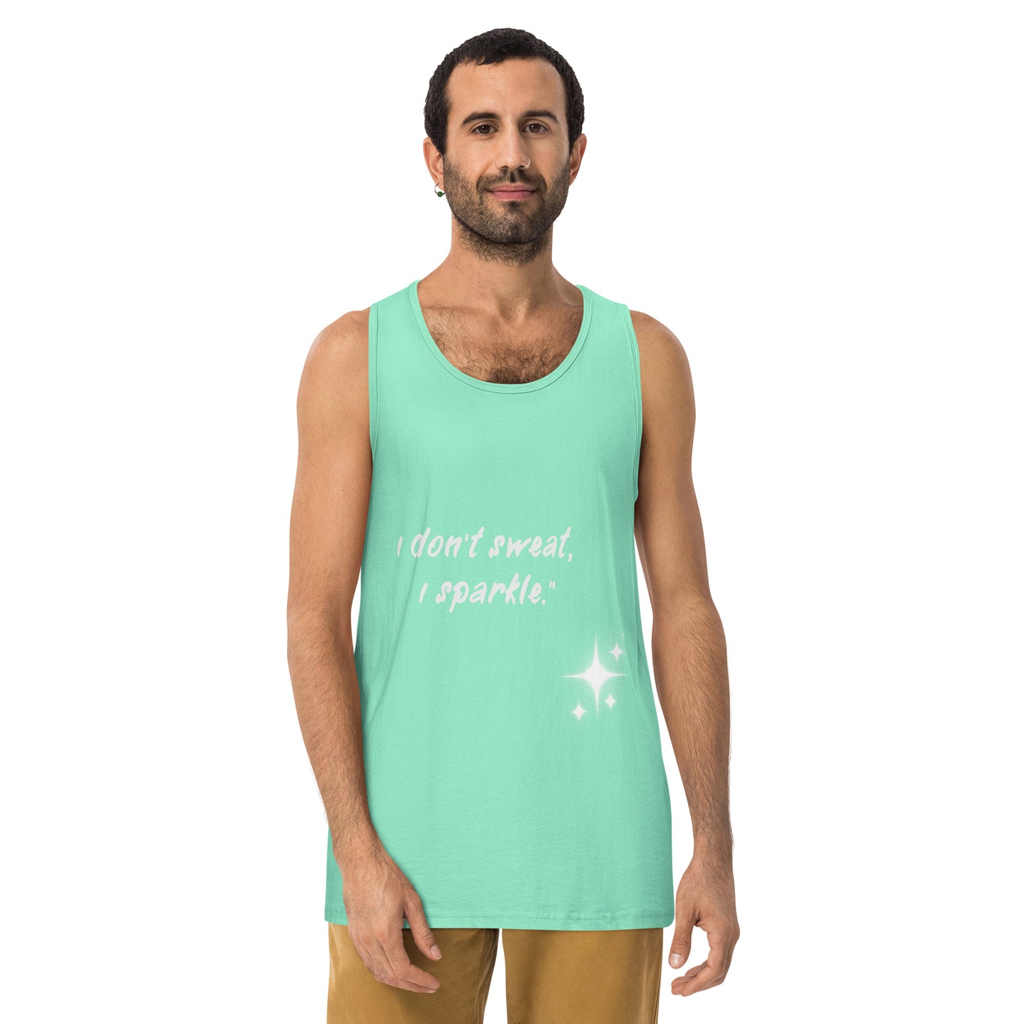 I don't sweat (Men’s premium tank top)