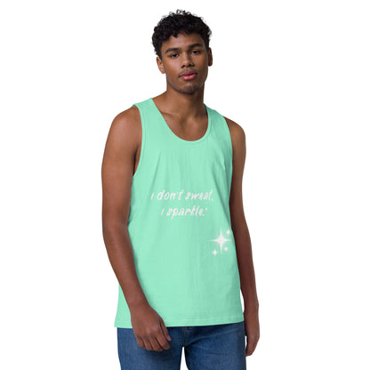 I don't sweat (Men’s premium tank top)