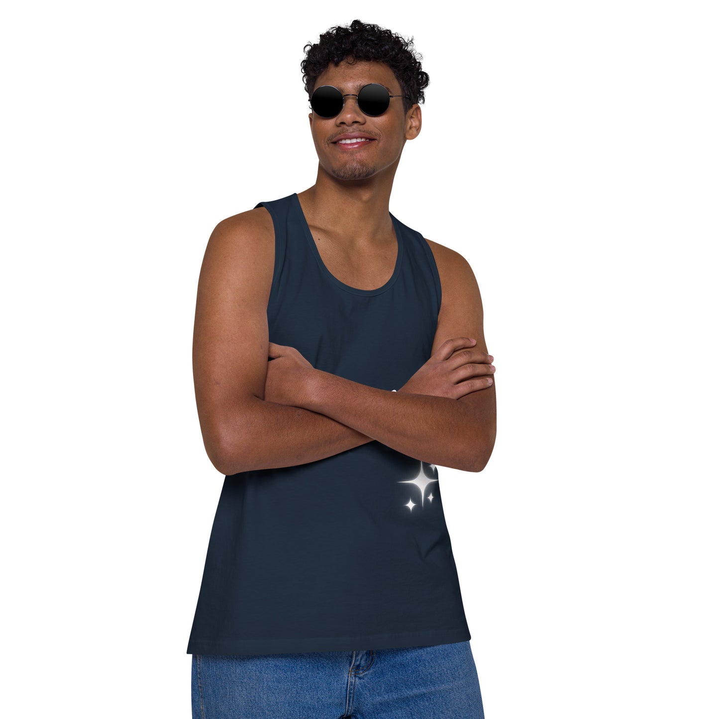 I don't sweat (Men’s premium tank top)