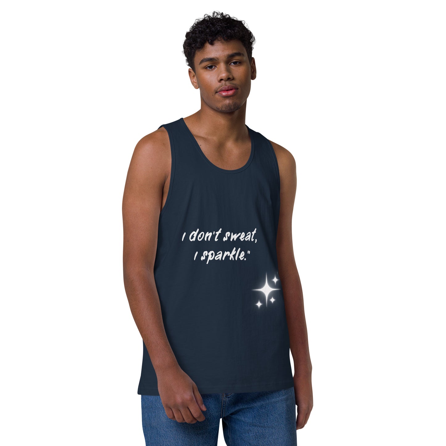 I don't sweat (Men’s premium tank top)