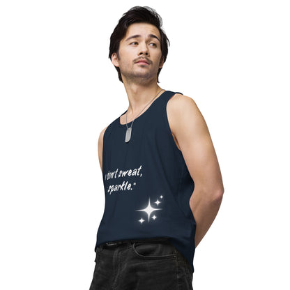 I don't sweat (Men’s premium tank top)